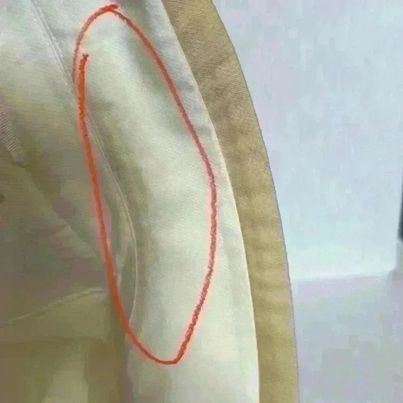 Kate Spade Bayle NWT $598 Coat Double Breasted Beige/Gold 100% Cotton Wmn Sz 14 - Picture 15 of 16